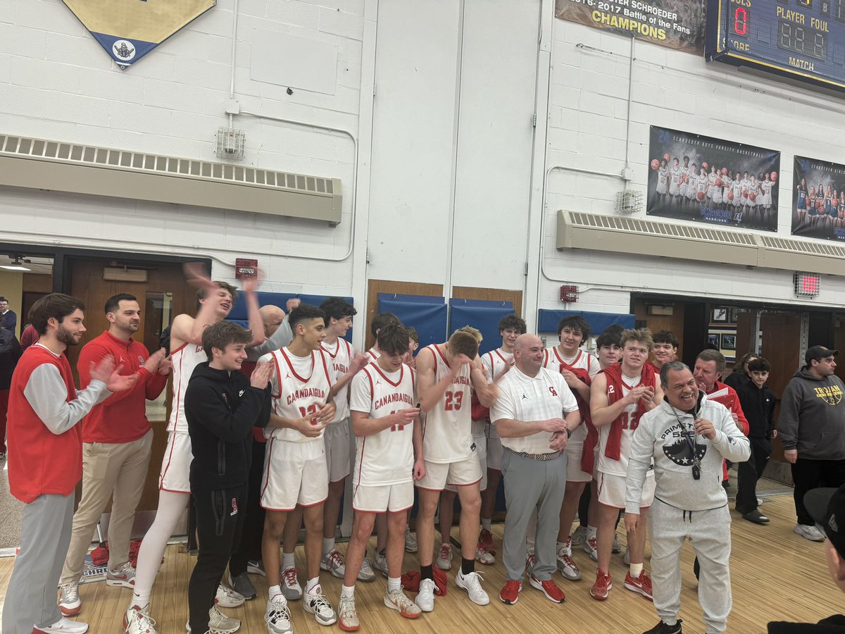 We are heading to the Section V finals for the first time since 2002! CA defeated Monroe in Class AA2 68-46 to advance to the Blue Cross Arena on Saturday, March 8. Time TBD.

Let’s go! We need a large crowd at the game!
#CanandaiguaProud