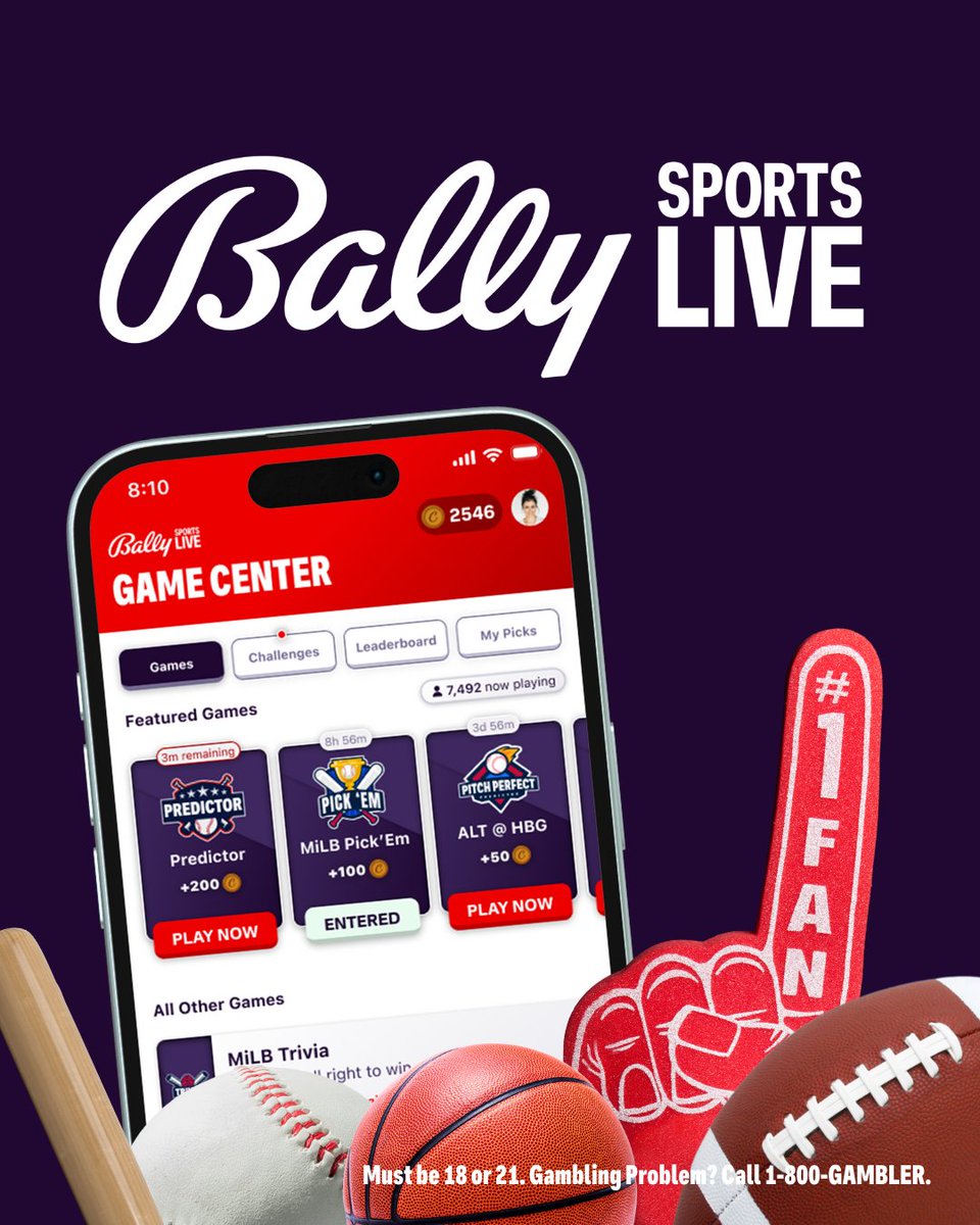Bally Live Rebrands to Bally Sports Live.

📲 Check out our new online home at ballysports.com and find the Bally Sports Live app on the Apple App Store and Google Play Store. #BallySportsLive #LiveSports

Must be 18 or 21. Gambling Problem? Call 1-800-GAMBLER.