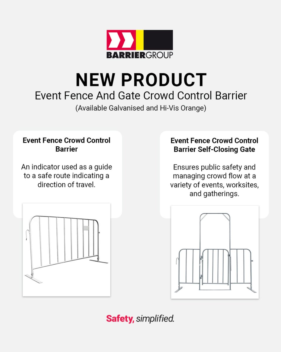 BarrierGroup's tweet photo. 𝐂𝐫𝐨𝐰𝐝 𝐂𝐨𝐧𝐭𝐫𝐨𝐥 𝐌𝐚𝐝𝐞 𝐄𝐚𝐬𝐲: 𝐈𝐧𝐭𝐫𝐨𝐝𝐮𝐜𝐢𝐧𝐠 𝐎𝐮𝐫 𝐍𝐞𝐰 𝐄𝐯𝐞𝐧𝐭 𝐅𝐞𝐧𝐜𝐞 &amp; 𝐆𝐚𝐭𝐞! 🥇

Learn More: https://t.co/zCbyCFcgyV

#BarrierGroup #Gate #Fence #Post #Image #Trending https://t.co/BvewsfLlSF