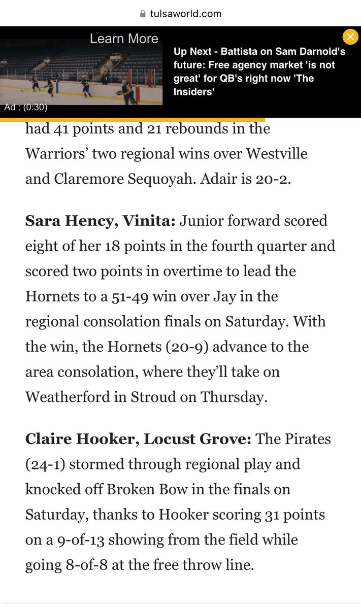 District Champs ✅
Regional Champs ✅
Last Saturday night our team played great against a good Broken Bow team.  This Friday night at 6:00 at the Mvskoke dome, we will play Bethany.  Also, thank you <a href="/tulsaworld/">Tulsa World</a> for the write up.  #AG2G <a href="/Mrs_CoachG/">Lexi Gragg</a> <a href="/Bansheefam/">Banshees Basketball Club</a> <a href="/PGHOklahoma/">Prep Girls Hoops Oklahoma</a>
