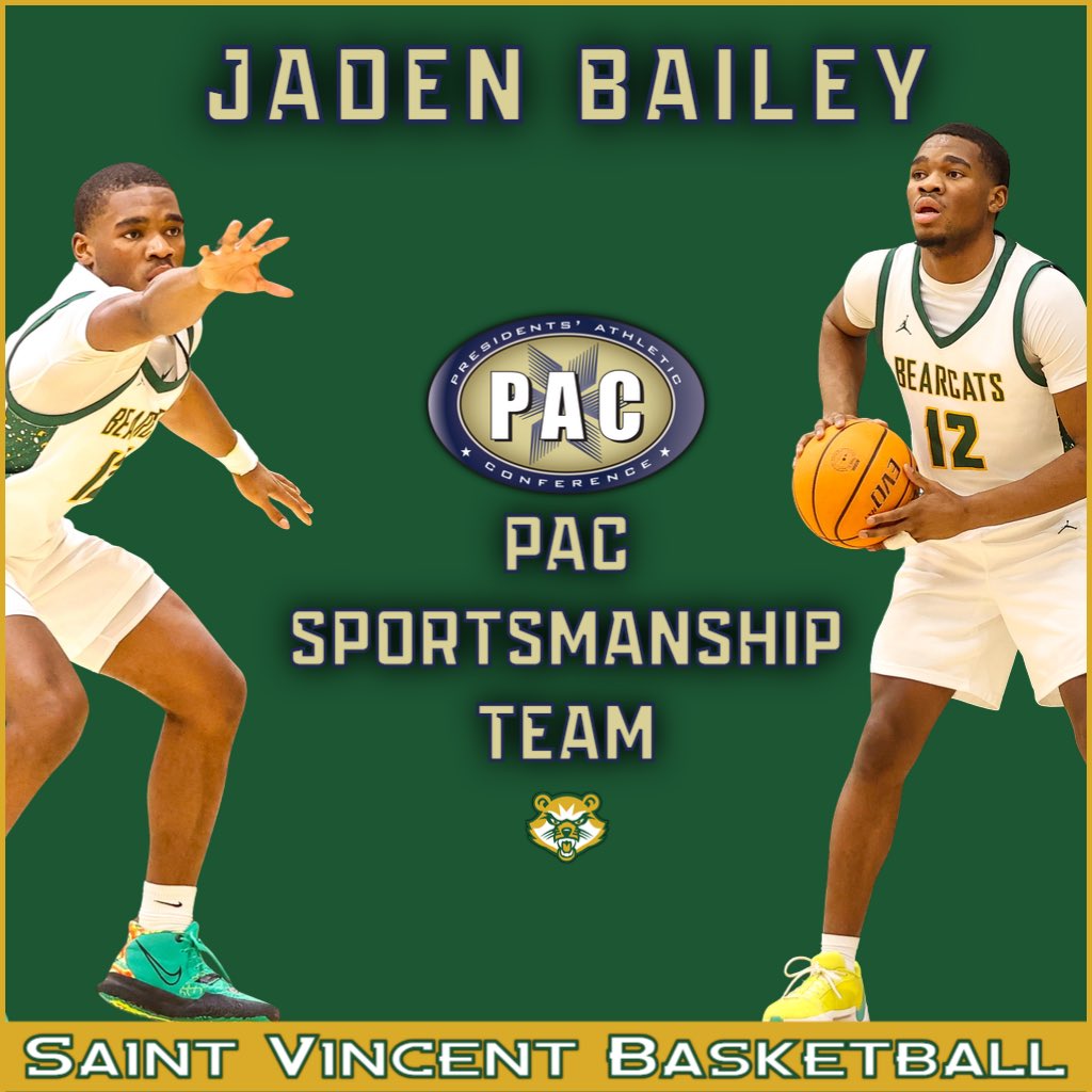 SVC Men's Basketball (@svchoops) on Twitter photo Congratulations to <a href="/_JadenBailey/">Jaden Bailey</a> on being named to the <a href="/PAC_Athletics/">Presidents’ Athletic Conference</a> Sportsmanship Team! #noexcuses Congratulations to <a href="/_JadenBailey/">Jaden Bailey</a> on being named to the <a href="/PAC_Athletics/">Presidents’ Athletic Conference</a> Sportsmanship Team! #noexcuses
