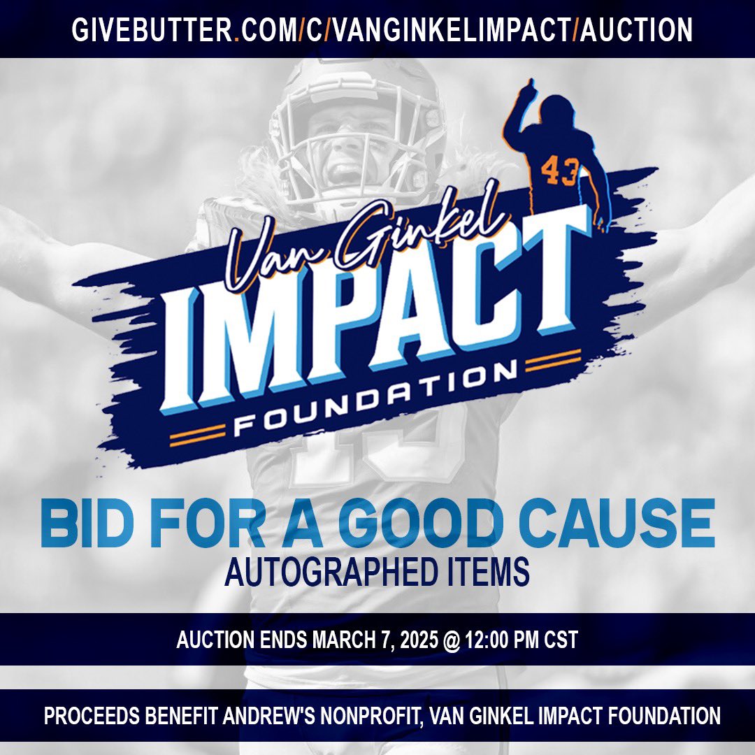 givebutter.com/c/vanginkelimp… 🏈  only 2 days left to bid on autographed items from this season + Pro Bowl!