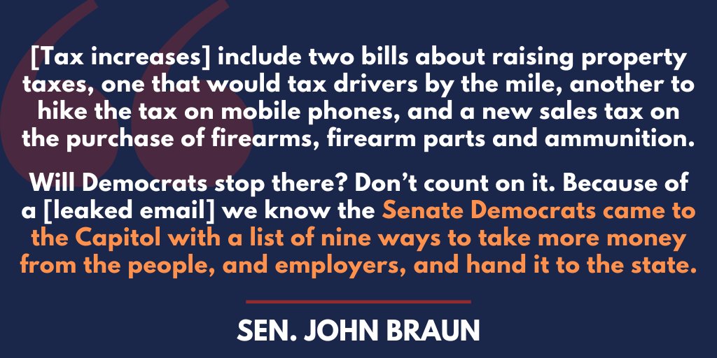 WashingtonSRC's tweet image. Senate Republican Leader John Braun warns that Legislative Democrats are advancing mega taxes.
These taxes would especially hurt the working class. We are adamantly opposed to raising the cost of living on WA families and individuals. #waleg 

@chronline: chronline.com/stories/john-b…