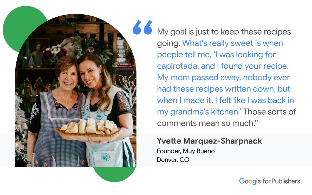 I’m truly honored to have my story featured on #GoogleforPublishers! Sharing the journey of Muy Bueno has been such a heartfelt experience, and I’m so grateful for the opportunity to do what I love: google.com/ads/publisher/…