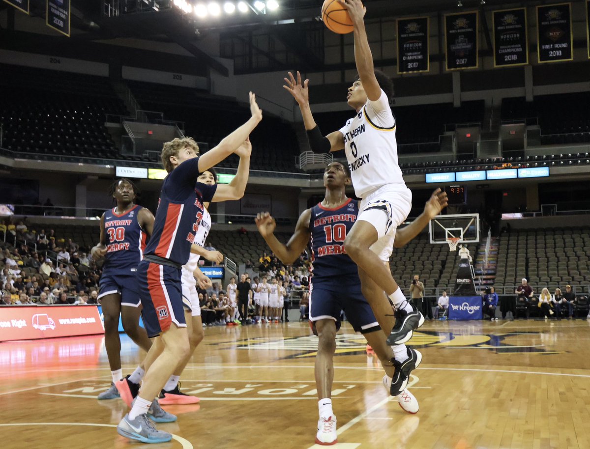 Dan Gherezgher has dominated for the Norse, as NKU is up 49-37 at the half.