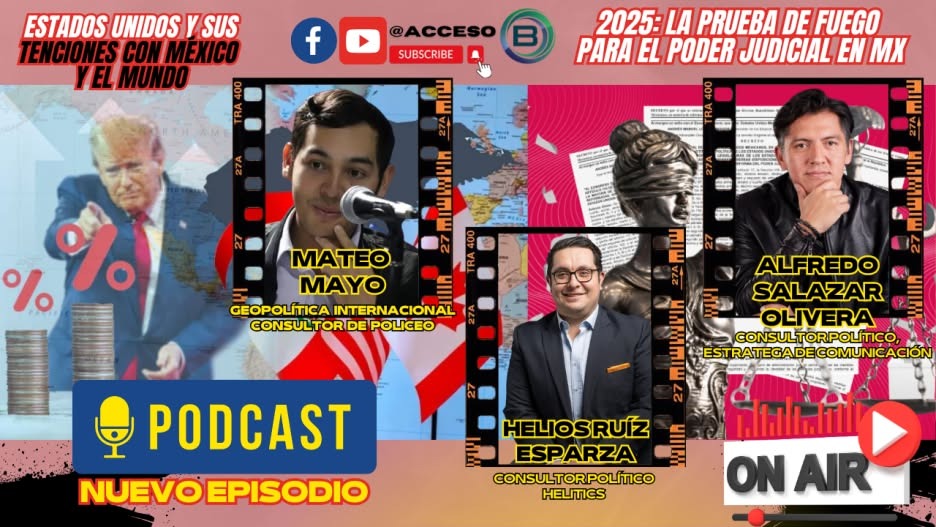 🎙 ¡Acompáñanos en ACCESO-B! 

En breve nuestro presidente <a href="/HeliosRE/">Helios Ruiz Esparza</a> y nuestro socio <a href="/ASOMX/">Alfredo Salazar .·.</a>  analizarán con Mateo Mayo, las campañas electorales del Poder Judicial en México, así como la situación de Estados Unidos con México y el mundo. 🌐

Míralo aquí 👇
youtube.com/live/8JqDSeBjN…