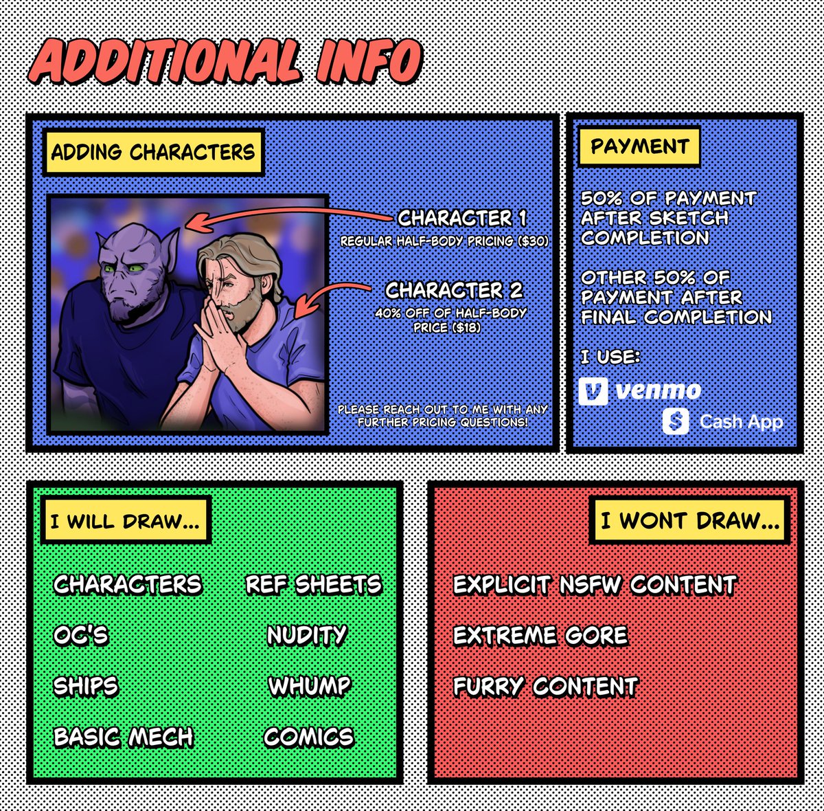 NEW COMMISION SHEET JUST DROPPED