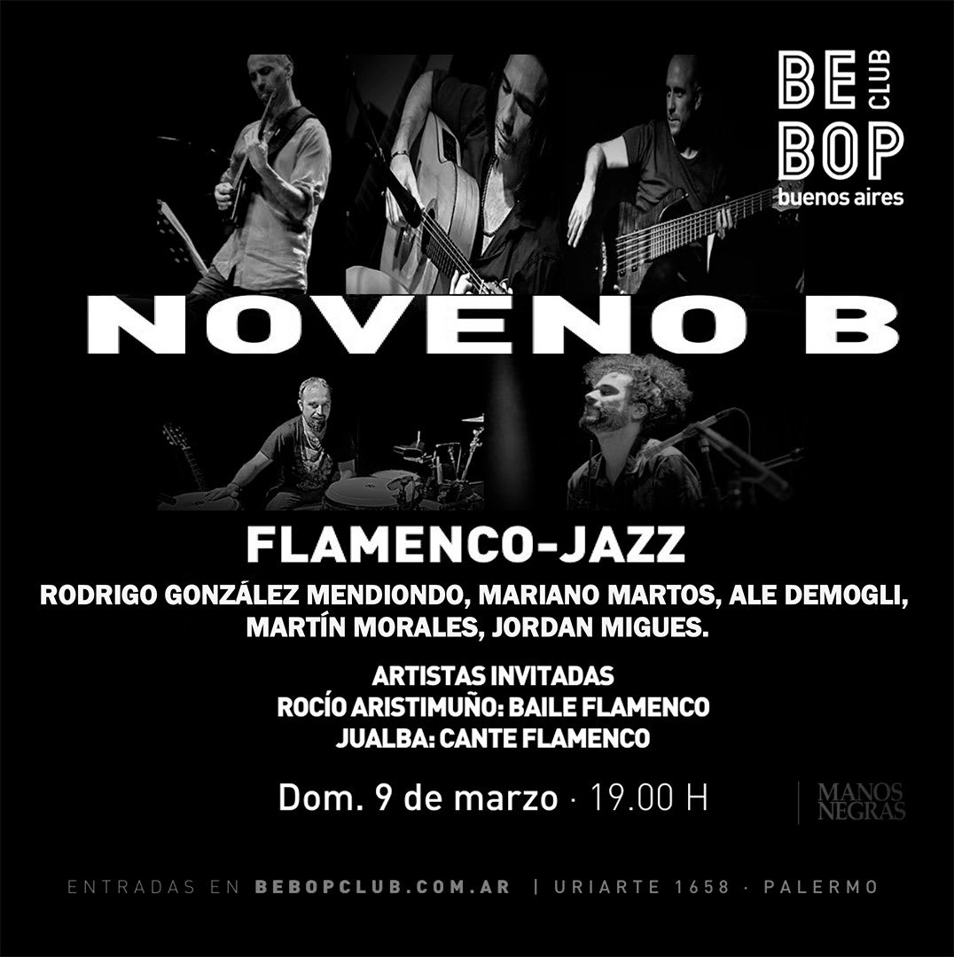 aledemogli's tweet photo. IMPERDIBLE!!
Este Domingo tocando con un grupo tremendo! El Rodri en guitarra, Mariano Martos bajo, Tincho Morales percusión y Jordan Migues cajón!!mas Rocio Aristimuño en Baile y Jualba cante Flamenco!!          
Domingo 9 de Marzo a las 19hs en  😊Be Bop - Uriante 1658 Palermo https://t.co/ucZmCkKY9P