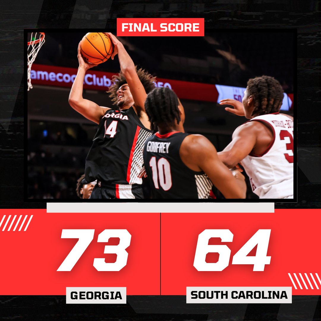 🚨 FINAL 🚨
Georgia beats South Carolina for yet another wire-to-wire win. 

The Bulldogs are going dancing!