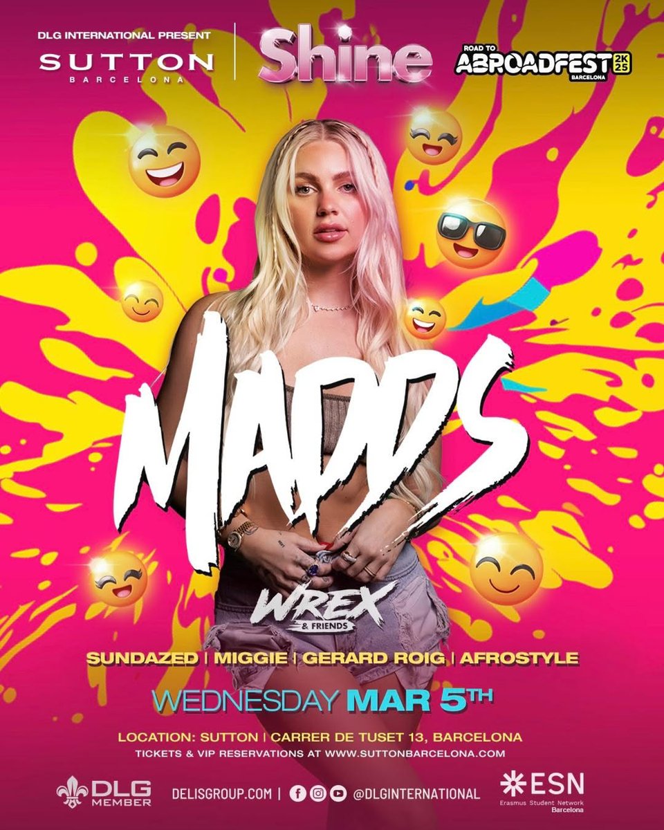 Tomorrow I'll play here in Barcelona at Sutton 🇪🇸 Who wants to take some tequila shots with me?😏