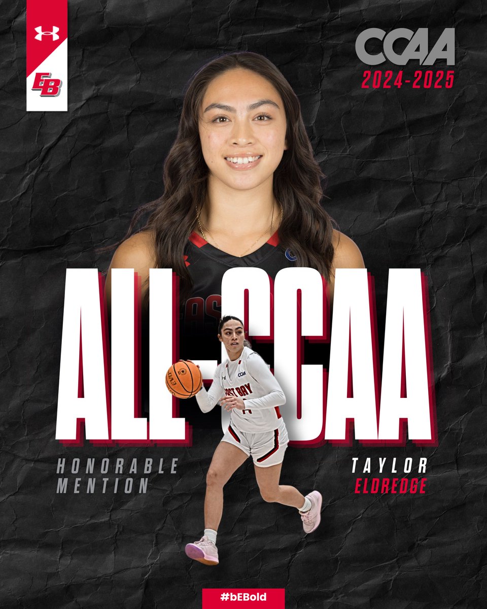 Taylor Eldredge has received All-CCAA Honorable Mention award honors for her outstanding play this season.

<a href="/EastBayWBB/">Cal State East Bay Women’s Basketball</a> | <a href="/goccaa/">CCAA</a> 

#bEBold | #ncaadii