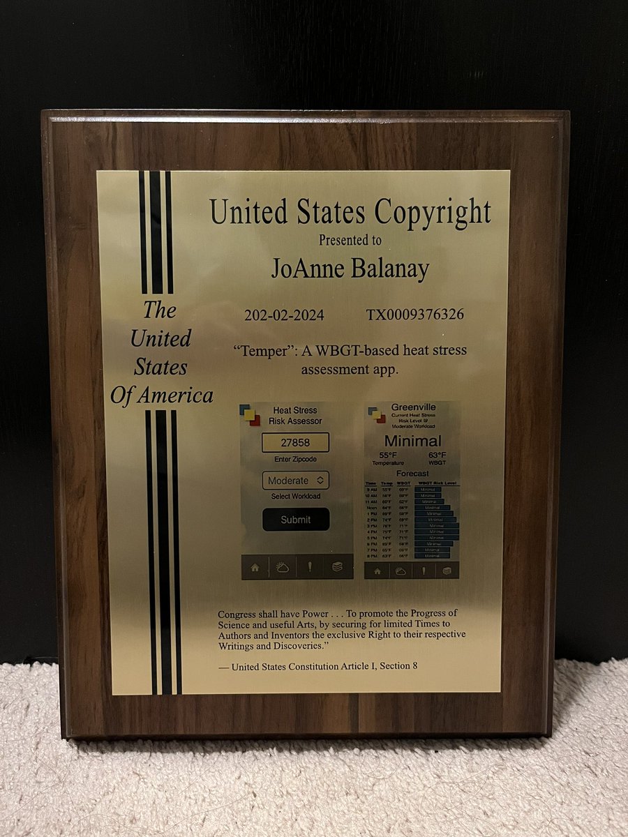 Dr. Jo Anne Balanay and Dr. Sinan Sousan (ECU Department of Public Health) were recognized tonight at the 2025 ECU Research and Scholarship Awards Recognition Ceremony &amp; Celebration for their copyright registration of the app prototype. #ECUEnvironmentalHealth