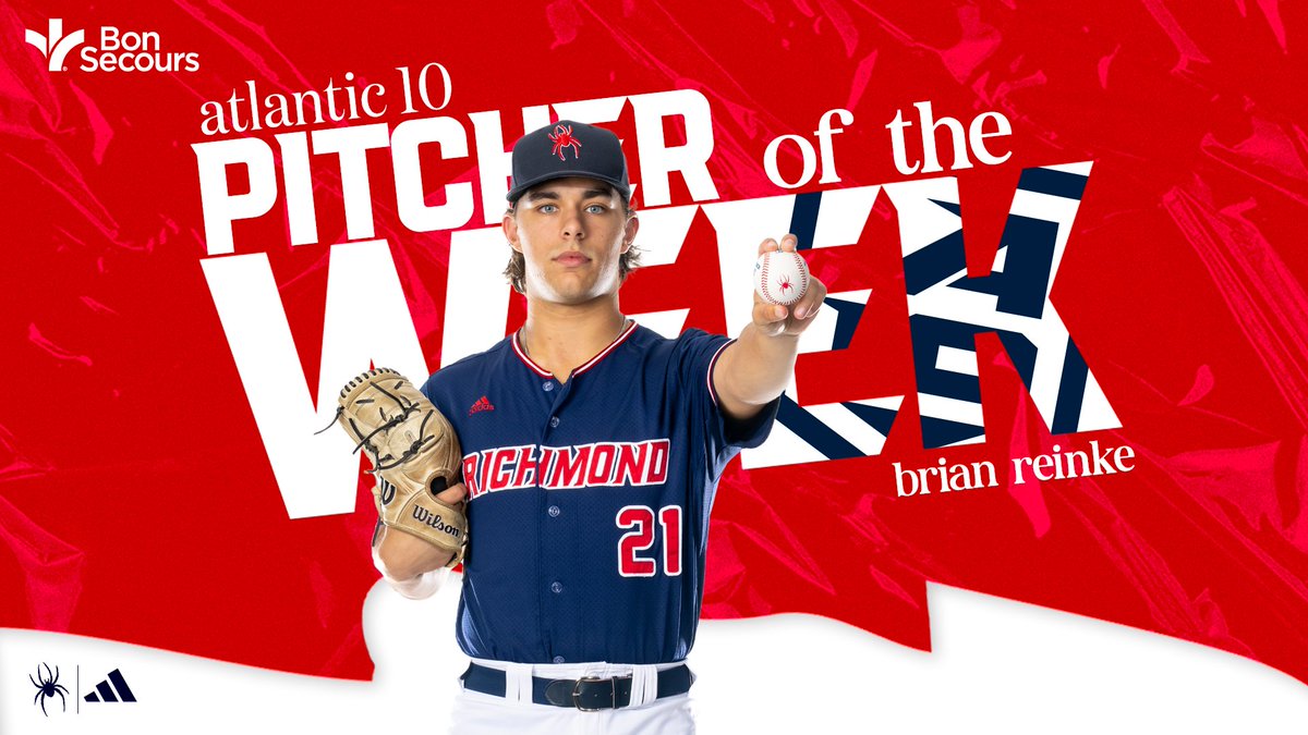Richmond Baseball (@spiderbaseball) on Twitter photo Let's go <a href="/brianreinke27/">Brian Reinke</a>!
Reinke Collects #A10Base Pitcher of the Week honors!
spides.us/3QNsQnb Let's go <a href="/brianreinke27/">Brian Reinke</a>!
Reinke Collects #A10Base Pitcher of the Week honors!
spides.us/3QNsQnb
