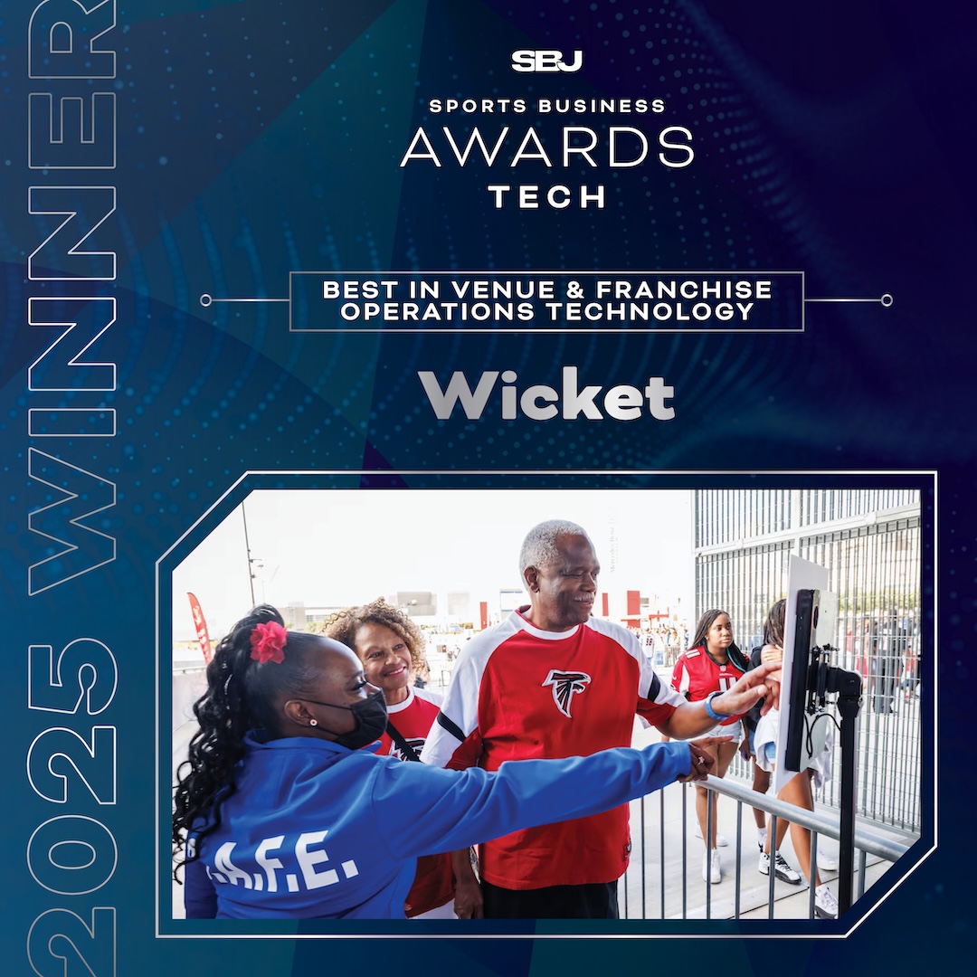 SBJ's tweet image. Best In Venue &amp;amp; Franchise Operations Tech: 𝐖𝐢𝐜𝐤𝐞𝐭

Wicket expanded its presence in sports in 2024, deploying at 30+ teams/venues. As the NFL’s on-field facial authentication provider, its tech sped up venue entry 4x and boosted concessions ROI by 171%.

#SBJTechWeek