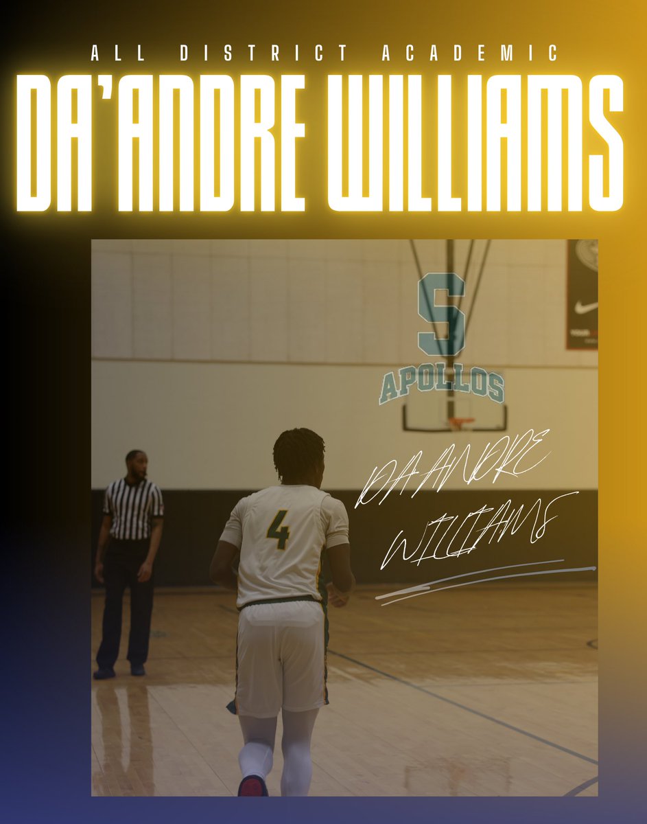 Da’Andre Williams - Academic All District 

#BeGrateful