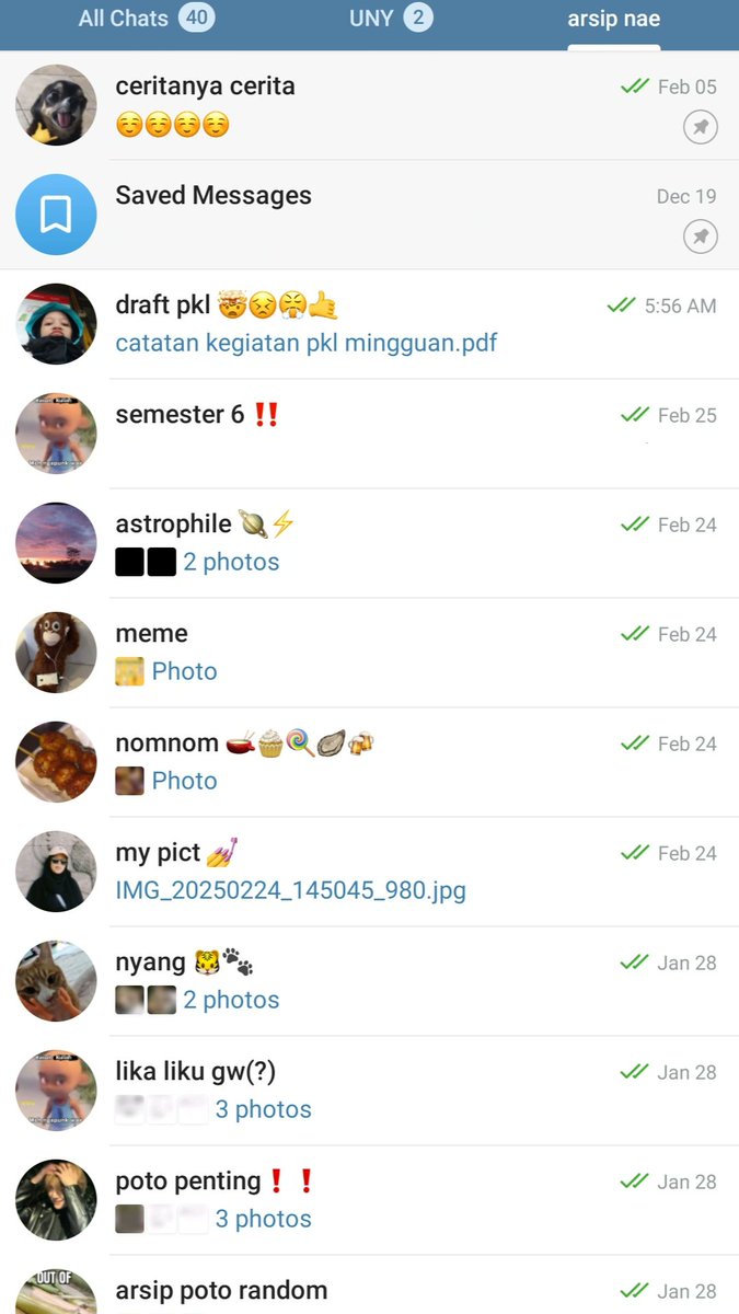 cinderrnella's tweet image. kalo aku buat channel yang isinya aku sendiri nder (kaya di pict), tele tuh misal di device kita hapus di tele masih bisa di unduh