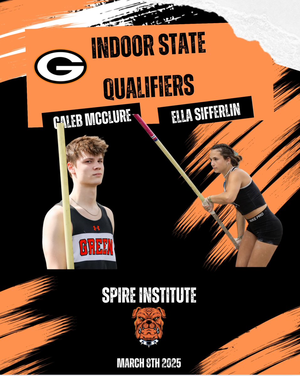 Jason Hoskinson (@hoskinson_jason) on Twitter photo Congratulations Ella Sifferlin and Caleb McClure. <a href="/Green_Bulldogs/">Green Bulldogs</a> indoor state track and field qualifiers Congratulations Ella Sifferlin and Caleb McClure. <a href="/Green_Bulldogs/">Green Bulldogs</a> indoor state track and field qualifiers