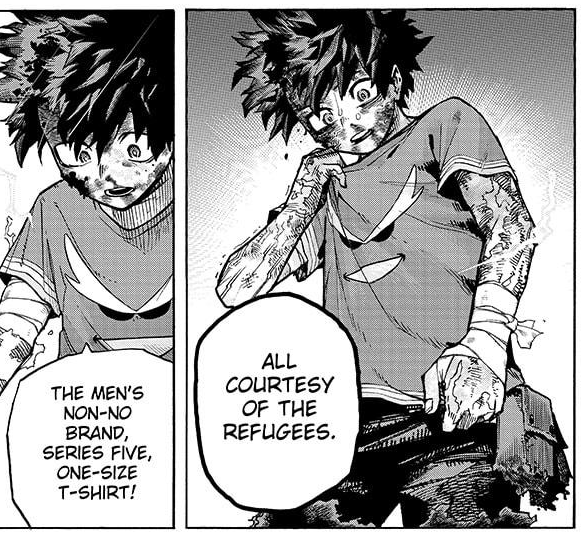 You can buy the men's non-no brand series five, one-size All Might T-shirt! 🤣