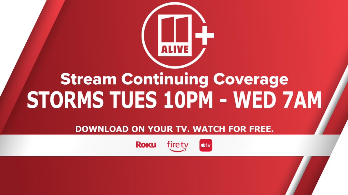 I will be doing an extended weather stream on 11Alive+ and 9pm, 10pm and after our 11pm newscast.  We will stream as needed overnight on 11Alive+ and we will break-in to programming on 11Alive if necessary overnight.  Make sure to download 11Alive+ on your TV for free.