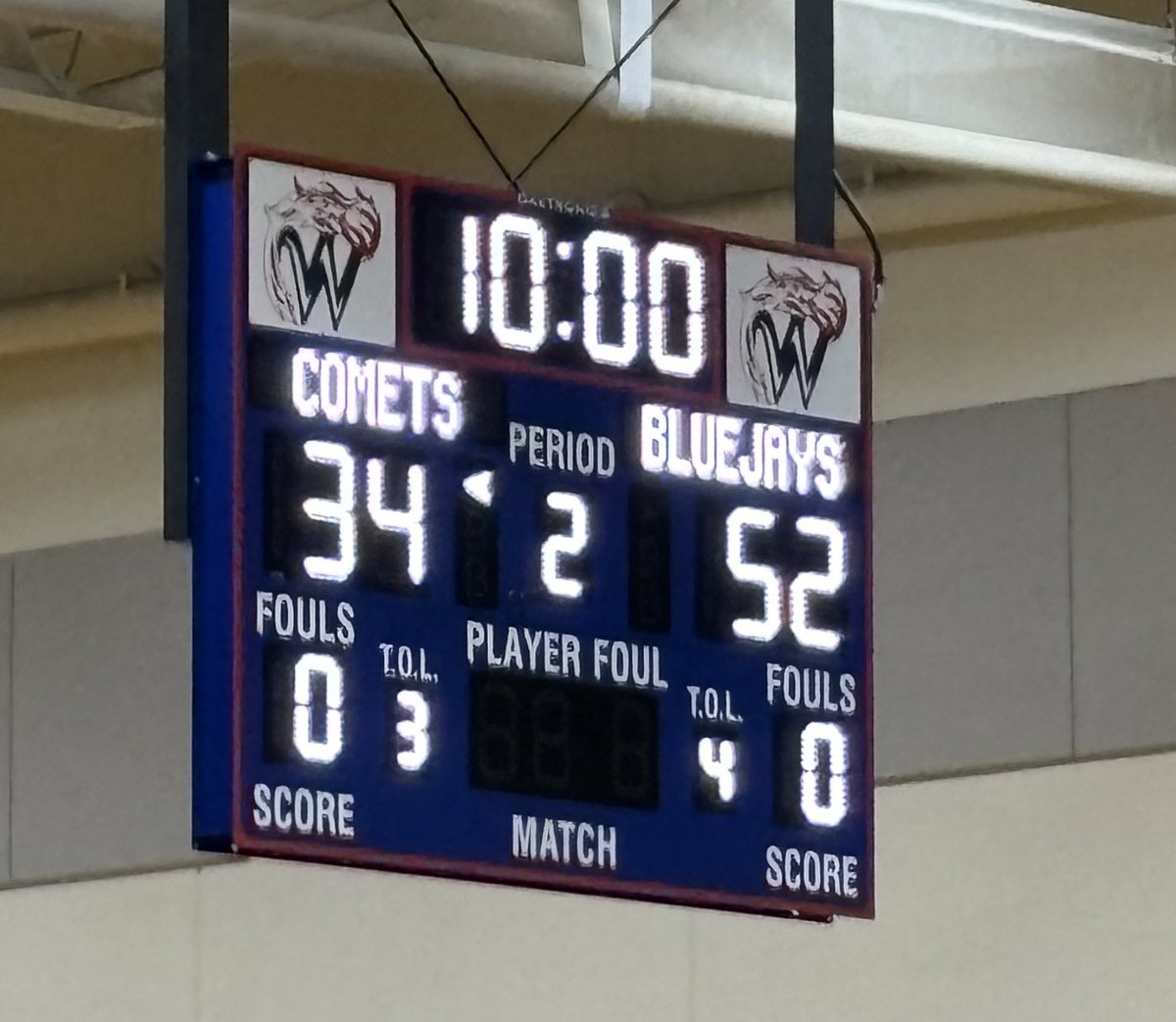Halftime in Waupaca
•
Menasha: 52
Waupaca: 34
•
Aaron Wolff (<a href="/AWolfie21/">Aaron Wolff</a>) - 13
Kanye Bessman - 11
Westen Lauritzen - 6
AJ McDonald - 4
•
#wisbb