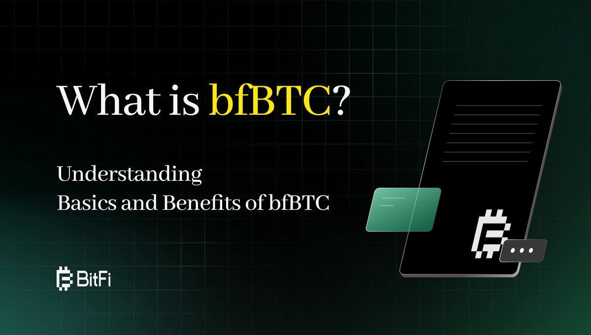 Bitfi_Org's tweet photo. 🧵 What is #bfBTC? Let's dive in!👇
1/7 BitFi is a pioneering CeDeFi platform that seamlessly combines the stability of centralized finance (CeFi) with the high-yield potential of decentralized finance (DeFi).
But what's the role of bfBTC? Let’s find out! https://t.co/w3HfGrVzXe