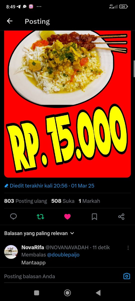 NOVANAVADAH's tweet photo. @nyonyahsyuuper Bismillahirrahmanirrahim https://t.co/KCx7ffCRsn