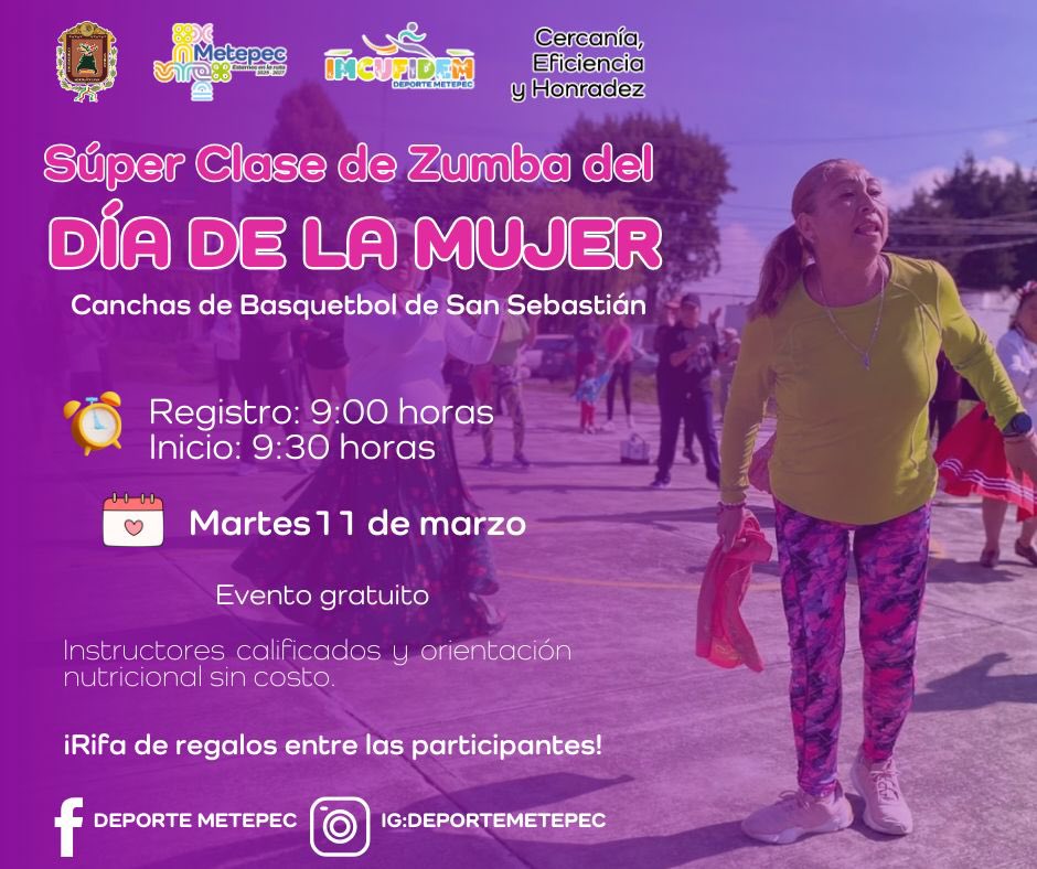 Te invitamos a participar en esta activación de #Metepec especialmente diseñada para ti. 👧🏻👩🏽🧑🏼👩🏻‍🦱👩🏻‍🦰👱🏼‍♀️👩🏻‍🦳👵🏼 

Vamos a conmemorar a las reinas 👑 y chulas de la familia. 

¡Te esperamos, no faltes!  💜💜💜

#EstamosEnLaRuta #IMCUFIDEM