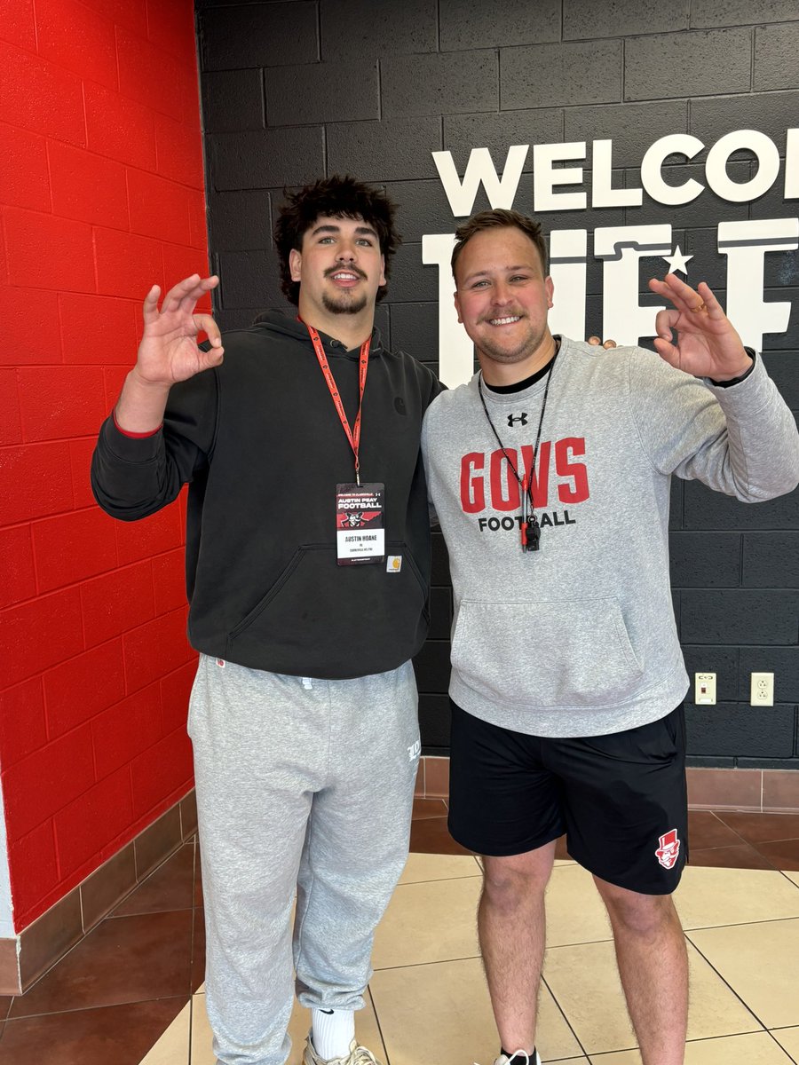 austin_hoane22's tweet image. Had an amazing time today over at APSU‼️Really love what they’re building over there @CoachGehl @CoachFarisAPSU @Bri_charles13 @Michael_Hoane59 @CoachHennigan @CoachVann35 @CSmithScout