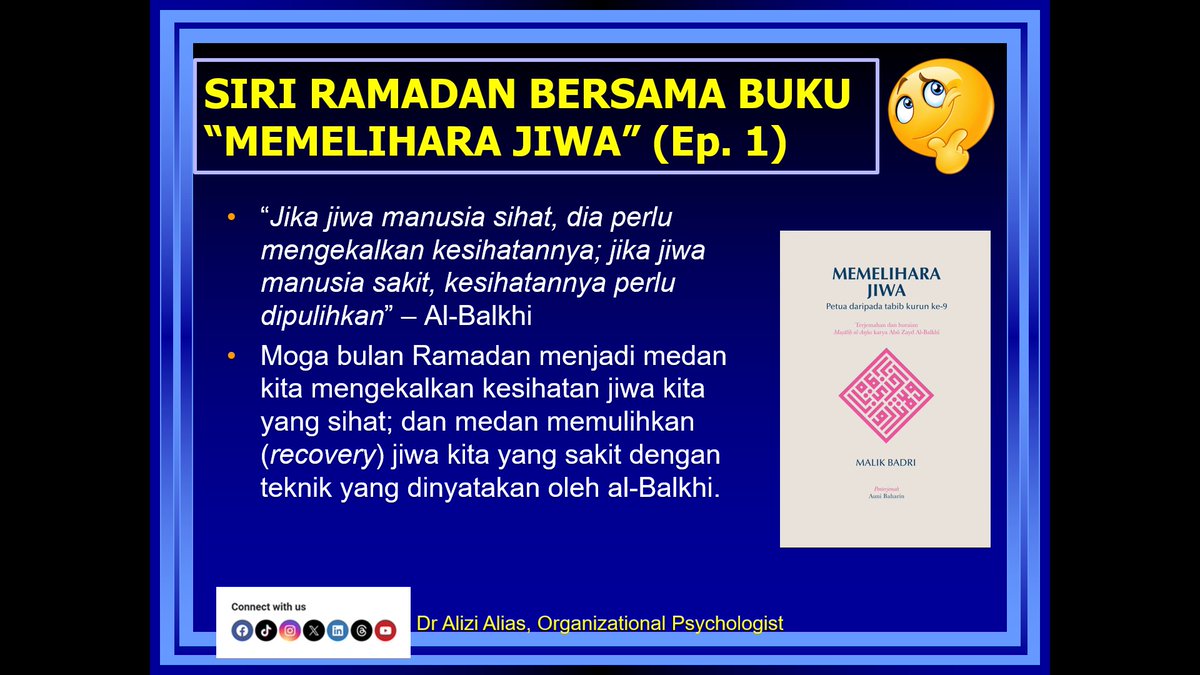 DrAliziAlias's tweet image. 😊 Buku "Memelihara Jiwa: Petua Daripada Tabib Kurun Ke-9" karya Prof Malik Badri, terjemahan @aunibnotes suntingan Dr Alizi Alias

Pautan: ibde.sitegiant.co/?tck=PfMCI5gG

@BukuIBDE