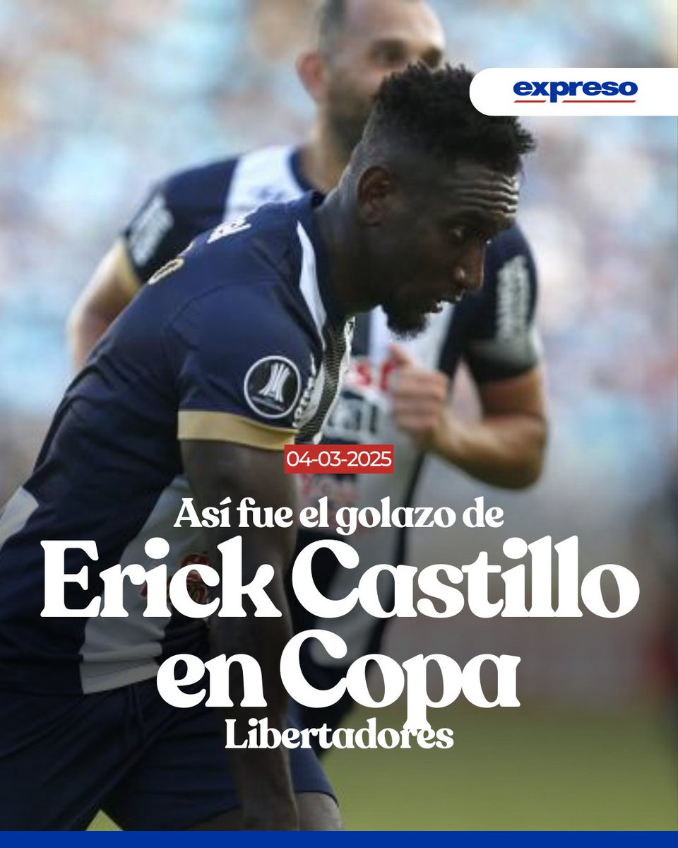 El ofensivo ecuatoriano Erick Castillo marcó el segundo tanto en la victoria de Alianza Lima en la visita a Iquique.

Los detalles aquí 👉bit.ly/3QJQscd