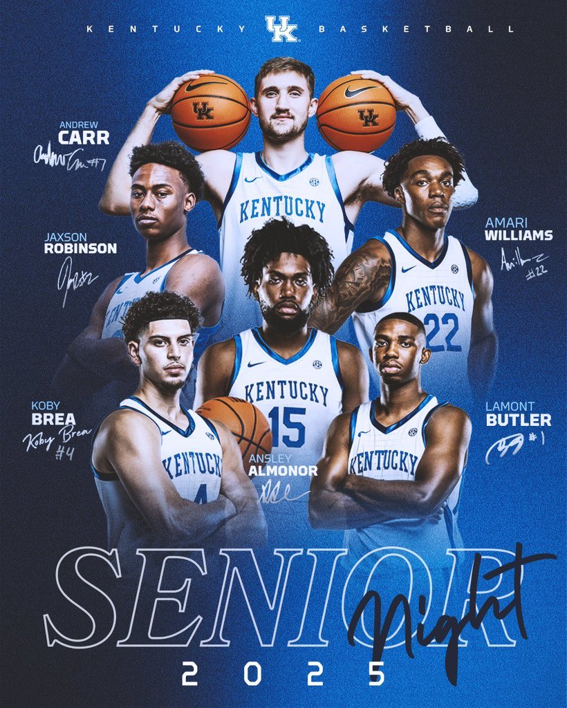 KySportsRadio's tweet image. Big shout out to all the Seniors on Senior Day

Made Kentucky Basketball feel connected to the whole fanbase again and that is a great legacy