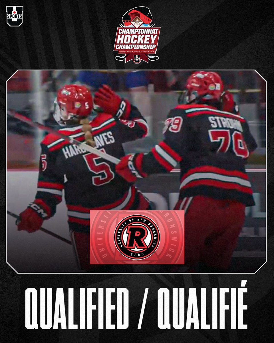 Congratulations to the UNB REDS 👏

The <a href="/UNBAthletics/">UNB REDS</a> women’s hockey team has clinched a spot in the 2025 Miller Waste U SPORTS Women’s Hockey Championship taking place from Mar. 20-23!

L’équipe a décroché une place au Championnat de hockey féminin Miller Waste U SPORTS 2025 qui