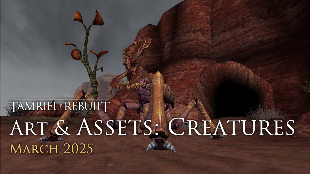 Our March newsletter tallies the recent work of TR's asset developers creating new creatures for the player to fight, and new types of NPCs for the player to interact with.

Read all about it on the TR website:
tamriel-rebuilt.org/content/march-…