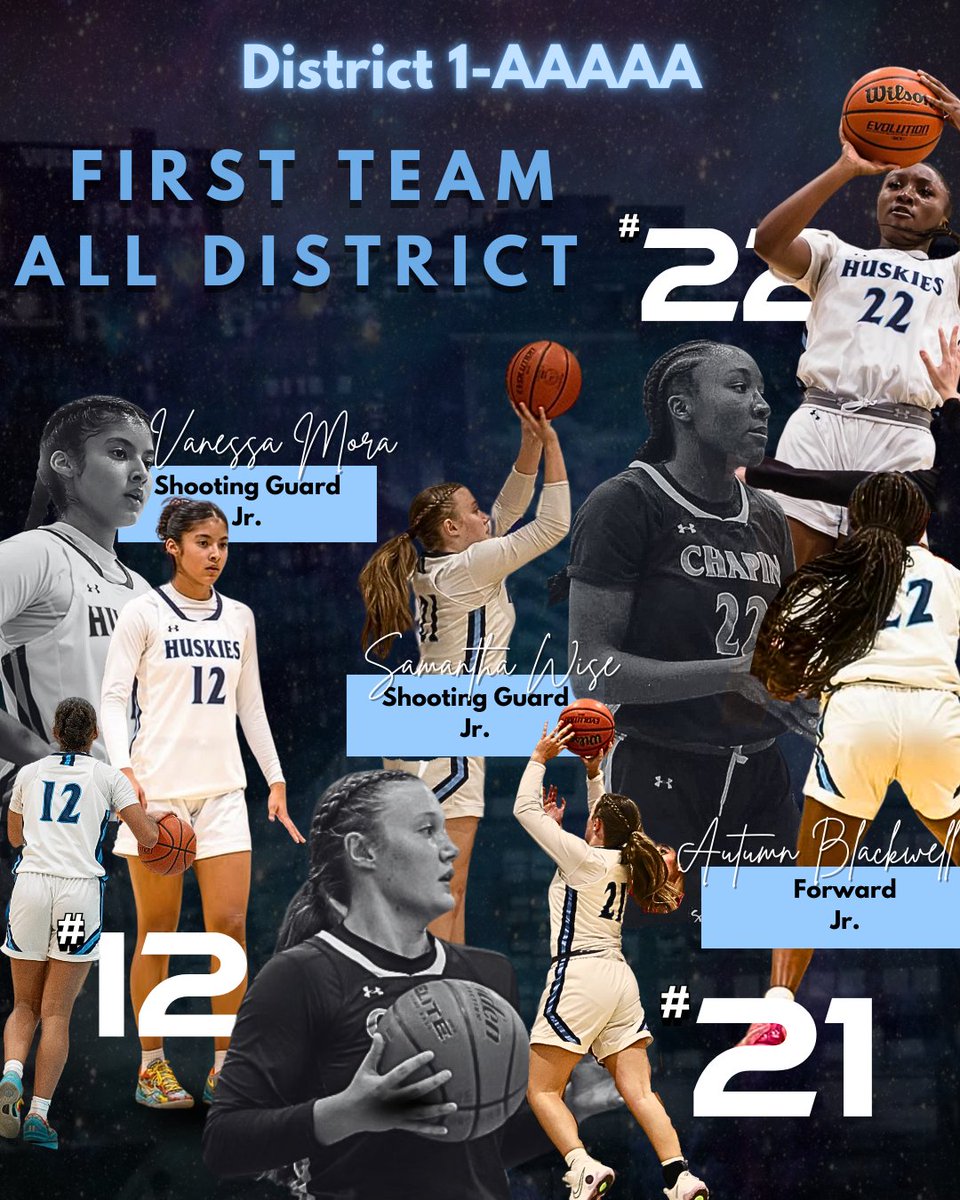 Congrats to <a href="/CHSLadyHuskies/">LadyHuskiesHoops</a> Juniors <a href="/VanessaMora__/">Vanessa</a> <a href="/Sam_i_can08/">Samantha Wise</a> and Autumn Blackwell on being named 1-5A All-District 1st Team