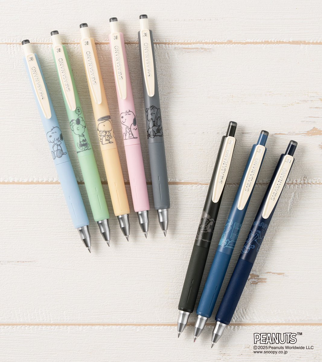 ジェルボールペン「サラサナノ」からスヌーピーデザインが3/21に数量