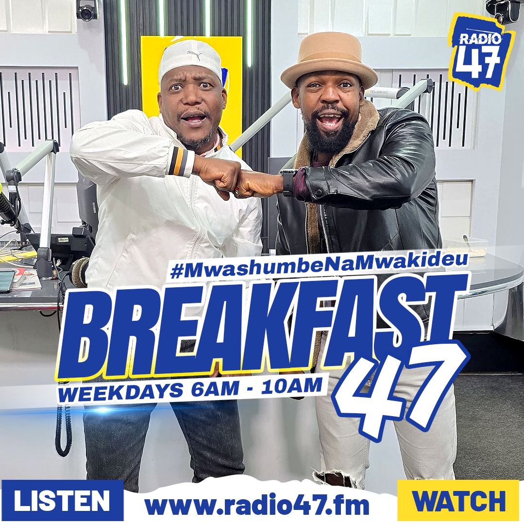 Good morning, welcome to the ultimate breakfast 47 show, where every morning is filled with great energy, fun, and fresh vibes!
#HapaNdipo
#MwashumbeNaMwakideu