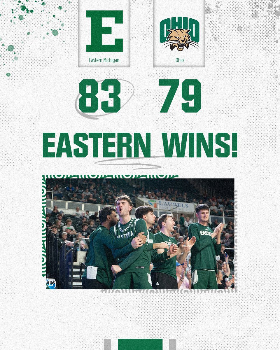 EMU_MBB's tweet photo. πππ¦π§ππ₯π‘ πͺππ‘π¦βΌοΈ
Eastern knocks off Ohio on the road! π
#EMUEagles | #DOMORE https://t.co/wsvkmSwYdq