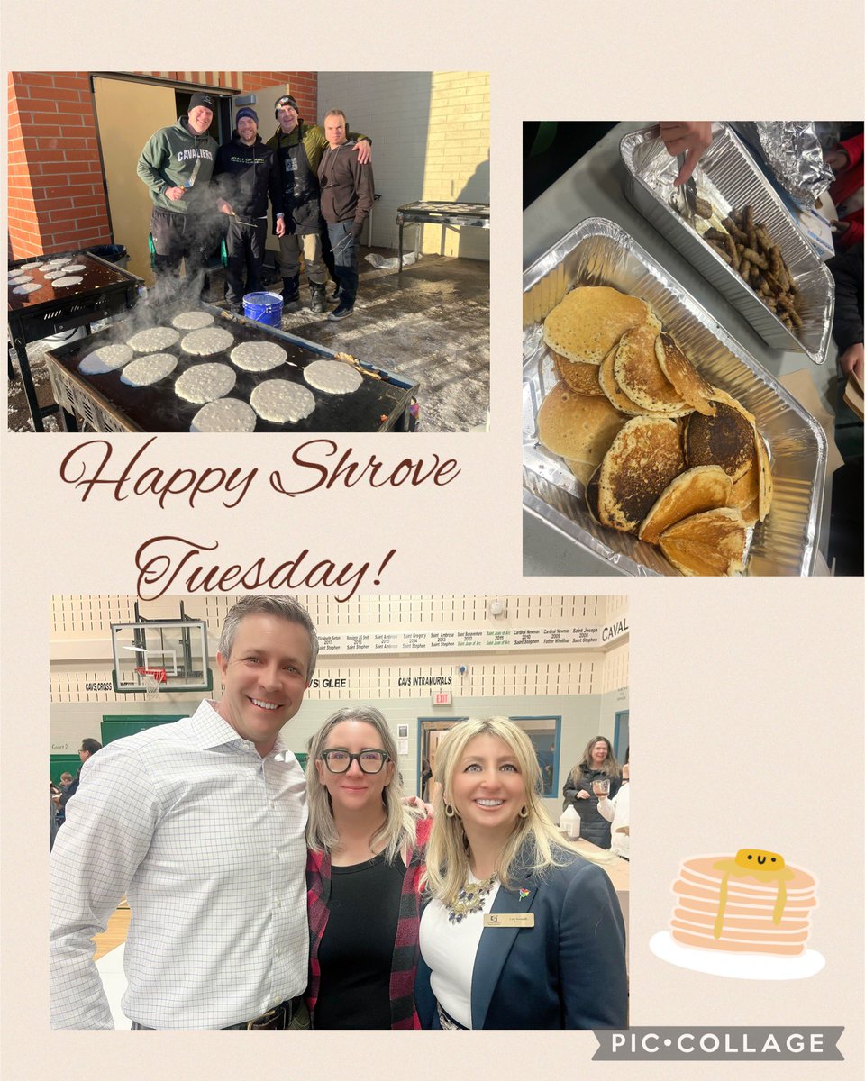Flipping flapjacks and creating community at St. Joan of Arc School. #Calgary Catholic School District #catholiceducation #shrovetuesday