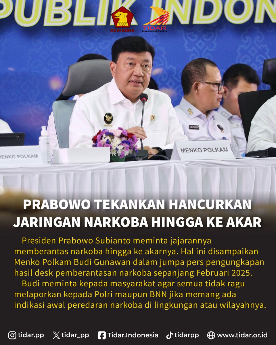 tidar_pp's tweet photo. Menyala Presidenku @prabowo, gass terus untuk kebaikan Indonesia Raya 🇮🇩

#prabowo #gerindra #tidar #tunasindonesiaraya https://t.co/BGCZjHq9PG