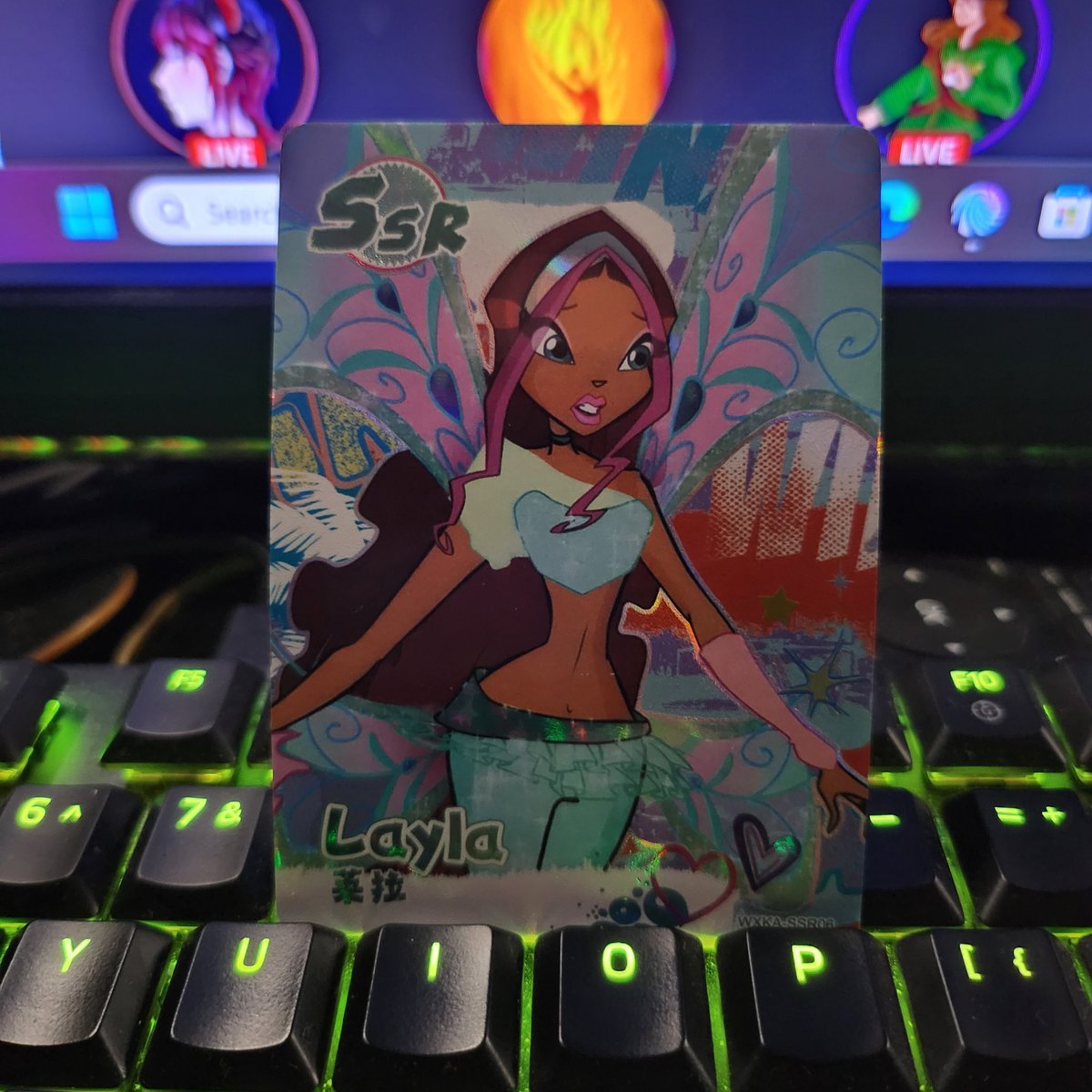NinStarRose's tweet photo. More #WinxClub #ChuangXia #TradingCards! 🧚‍♀️ 🩵

I forgot to upload this #SSR card of #Believix #Layla (AKA #Aisha) from last week! I also pulled an SSR of #Stella last night too!

More pack openings on my   #twitch stream tonight!

#WeAreTheWinx #Winx #Fairy #Magical https://t.co/4zeMrnQq2Z