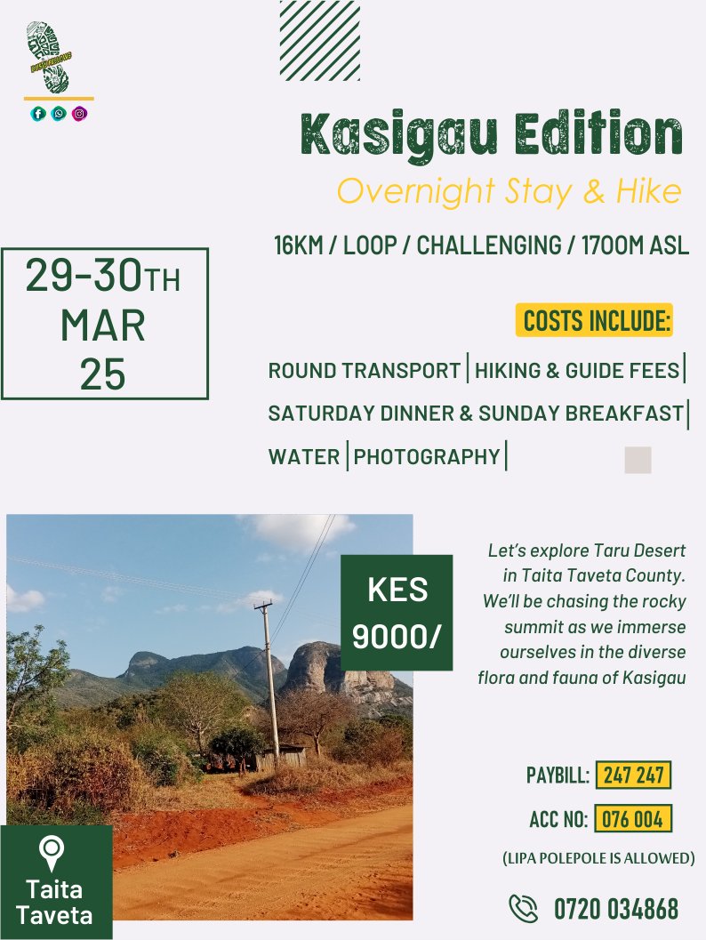 thedustyfellow's tweet image. Good views and good company!
That's what The Dusty Fellows are all about.
Here are the rest of this March hikes.
Join us!
#dustyfellows #hikingcommunity #womenwhohike #woman #getoutside #hikinginkenya #travelkenya #forestbathing