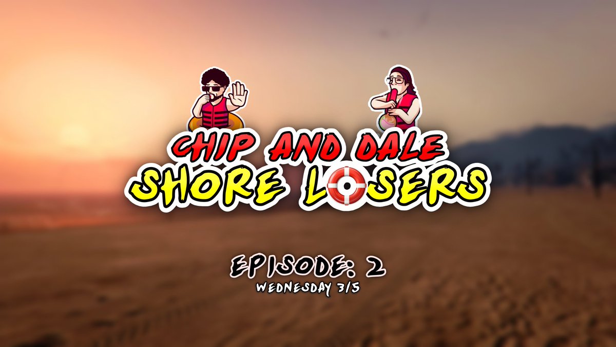 Tomorrow episode 2 of Chip &amp; Dale: Shore Losers with <a href="/BeefyFinger/">Beefy Finger</a>. Terrible lifeguards or city hero’s? Come see what you think! After that some Reggie antics!