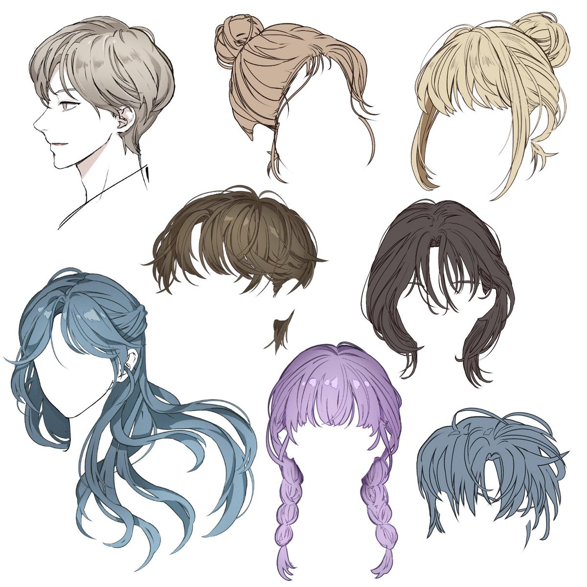 머리카락 브러쉬 hair brush (한정무료 limited free) by 야지HAN 
assets.clip-studio.com/ko-kr/detail?i… #clipstudio