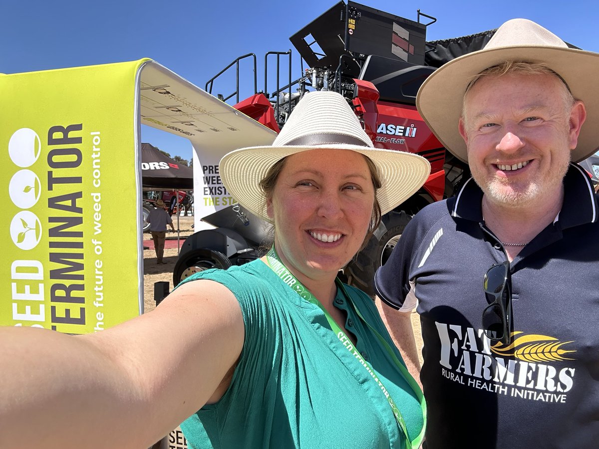 seed_terminator's tweet image. Had Michael from Fat Farmers swing by for a chat @wimfielddays — talking all things fitness, farming, and fighting weeds. 💪 Big fan of what they’re doing! Cheers for stopping in, Michael. 👊

#ThanksLegend #SeedTerminator #FatFarmers #WimmeraMachineryFieldDays #WeedControl…