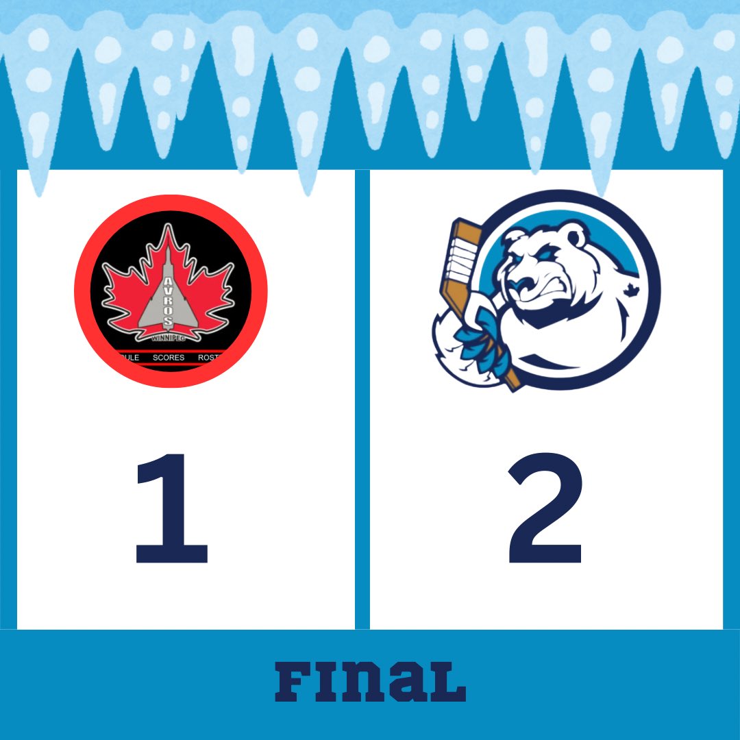 2-1 win for the Ice over the Avros in game 1 of series 2. 🚨Woznesensky in the third.