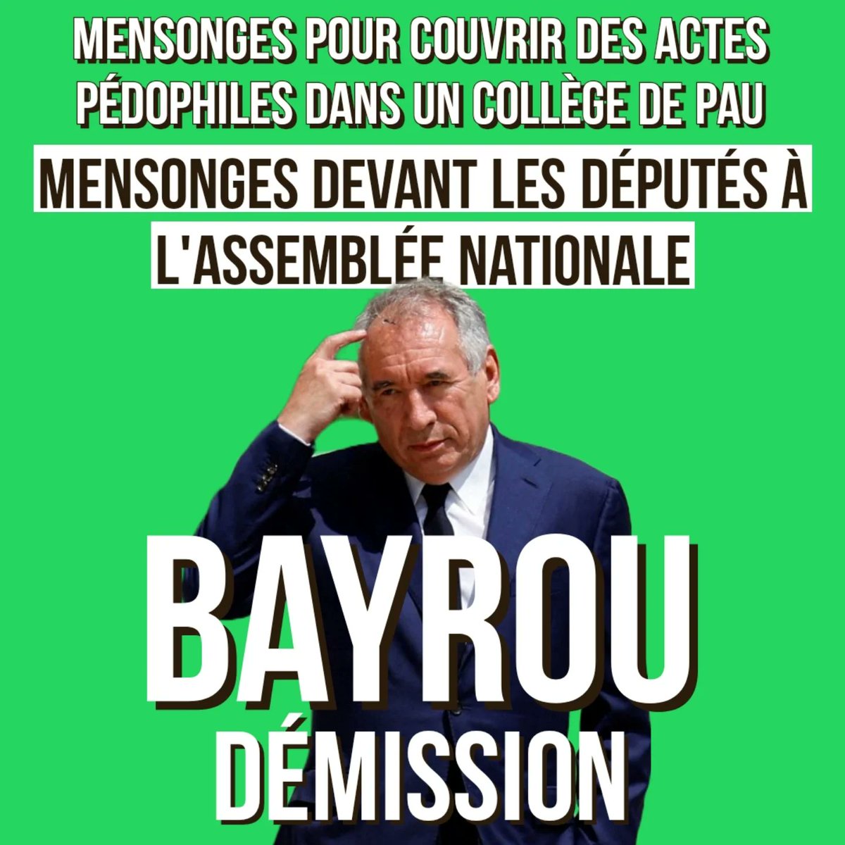 SarahUriel31's tweet photo. Les signalements à la justice visant François #Bayrou classés sans suite ??
HORS DE QUESTION QU'ON LAISSE PASSER ÇA !
ON REFAIT MONTER LE
#BayrouDémission #BayrouBétharram
Et on PARTAGE L'IMAGE CI-DESSOUS https://t.co/aCGhTJFRP6