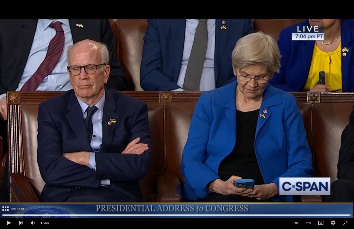 Charlotte Scott (@reportsbychar) on Twitter photo .<a href="/SenPeterWelch/">Senator Peter Welch</a> appears to be asleep during <a href="/POTUS/">President Donald J. Trump</a>' address to a joint session of Congress. .<a href="/SenPeterWelch/">Senator Peter Welch</a> appears to be asleep during <a href="/POTUS/">President Donald J. Trump</a>' address to a joint session of Congress.
