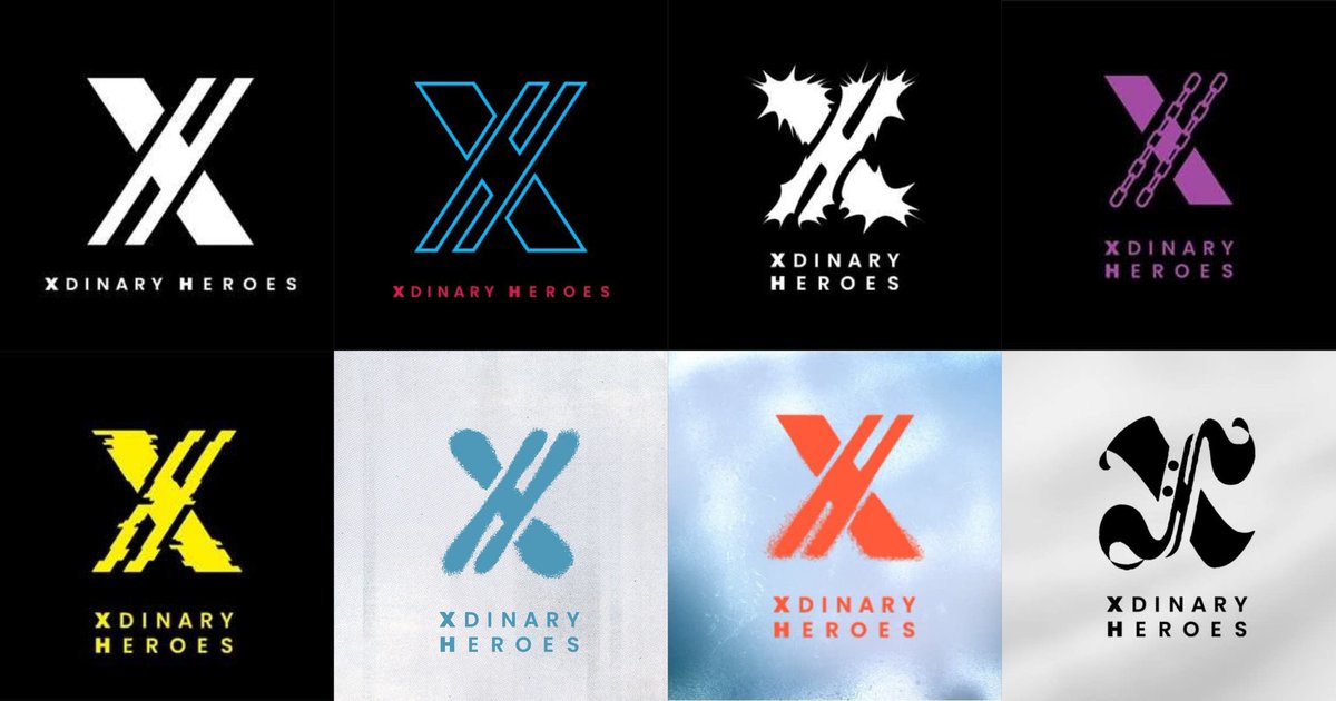 Xdinary Heroes logo changes throughout the eras 🩷

- Debut
- Hello, World!
- Overload
- Deadlock
- Livelock
- Troubleshooting
- LIVE and FALL
- Beautiful Mind