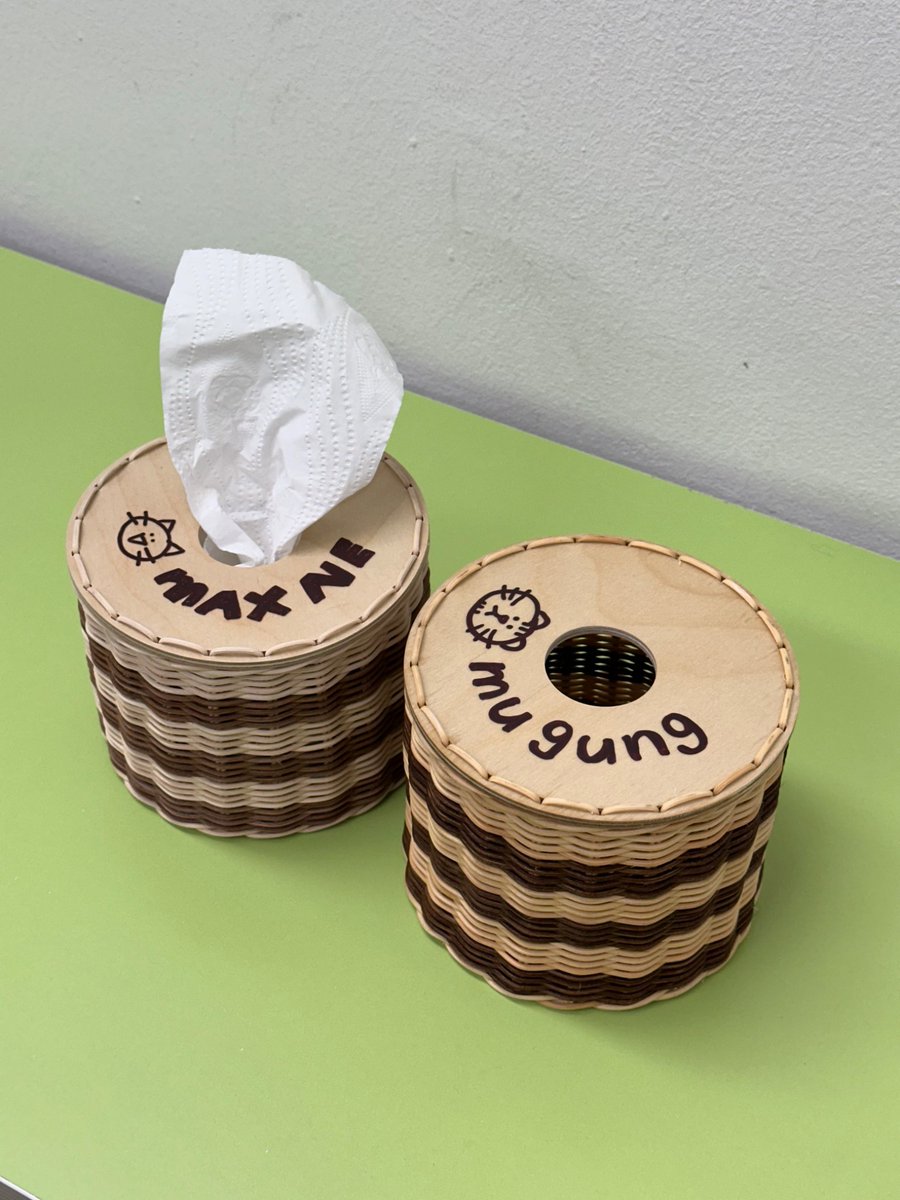 오늘 수업은 휴지케이스!
호랑이 무궁이를 좋아한다고 하셔서 미니호랑이 그림과 이름을 써드렸어요!🐯