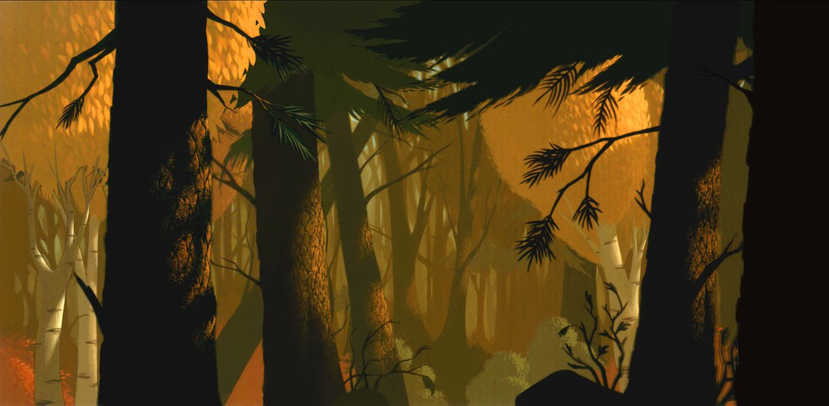 ani_obsessive's tweet photo. Background paintings by Chris Brock for The Iron Giant (1999), dir. Brad Bird, Warner Bros. Feature Animation https://t.co/fruO39aUr2